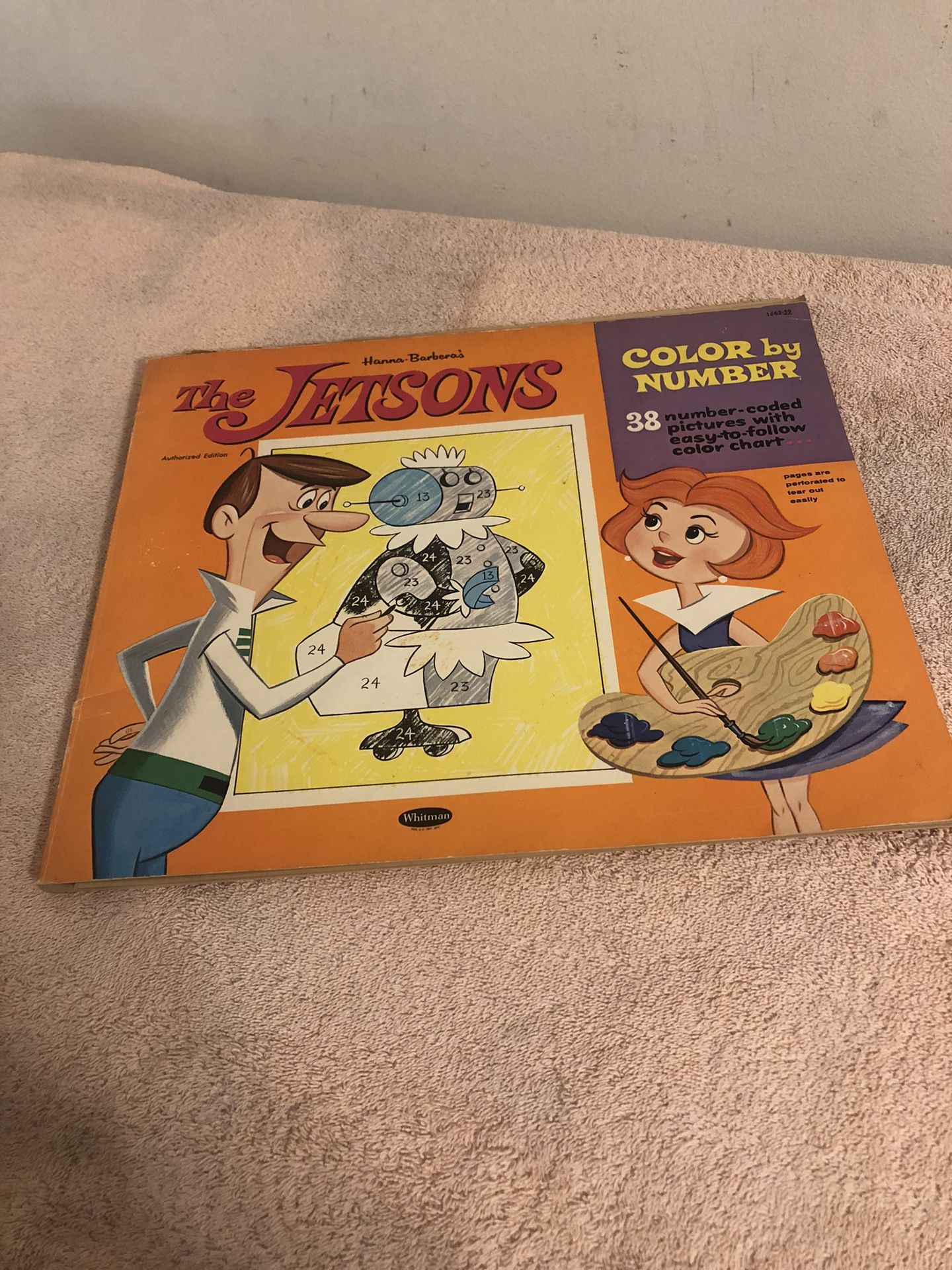 Vintage 1963 Whitman The Jetsons Color By Number 19 Colored On Pages