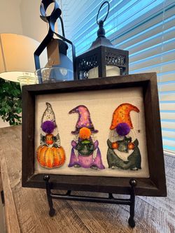 Halloween Gnome Framed Wall Art