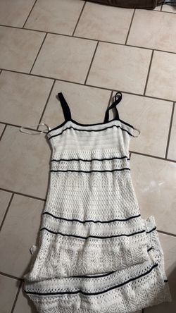 Crochet-style maxi dress