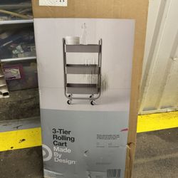3 Tier Metal Utility Cart New In Box 