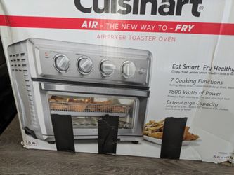 CUISINART TOA-60 XL CAPACITY 1800 WATTS 7 FUNCTION AIRFRYER TOASTER OVEN OPENBOX