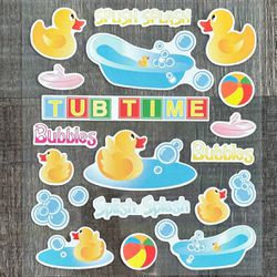 New “Splish Splash” Bath Time Scrapbook Stickers