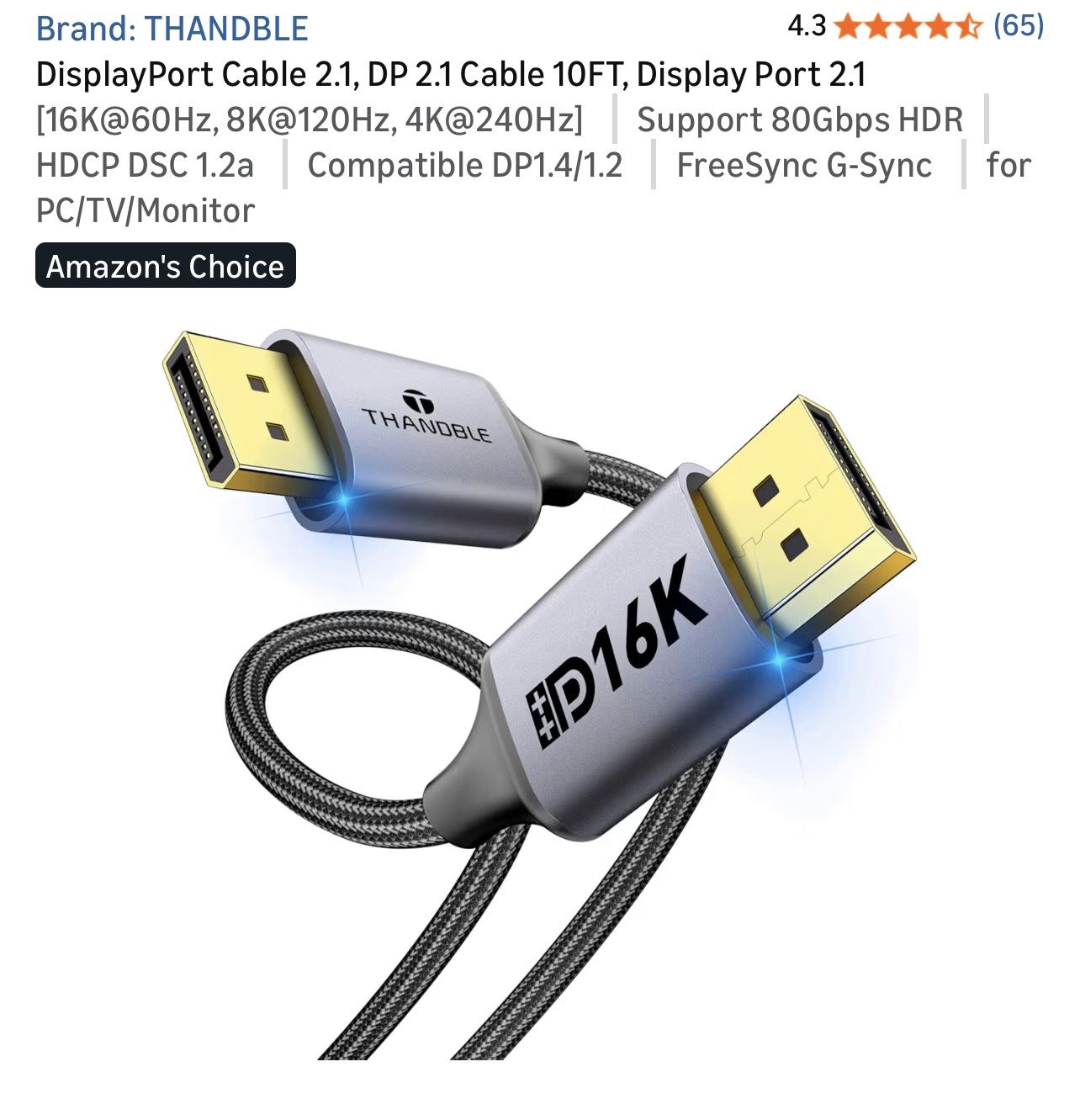 Display Port Cable