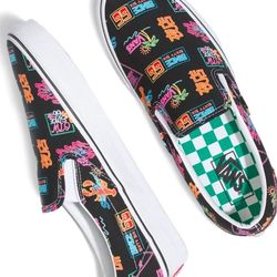 (New Never Used/Worn) Mens slip on Neon VANS