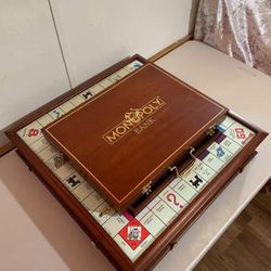 Great DANBURY MINT Luxury Monopoly Complete Drawers Magnetic Rotate Board AS IS