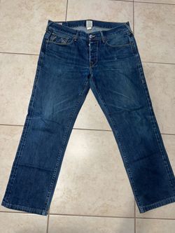 True Religion Men’s Size 36 Relaxed Straight Medium Wash Made in USA Jeans