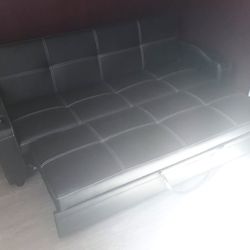 Futon Sofa W/Pull Out Bed & Cupholders