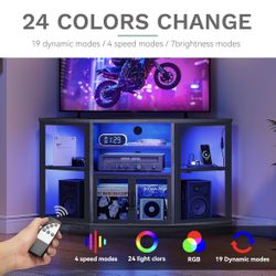 YITAHOME Corner TV Stand, Corner Entertainment Center,