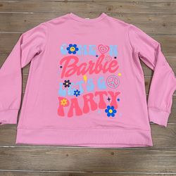 Women’s Pink Size L Come On Barbie Let’s Go Barbie Sweatshirt