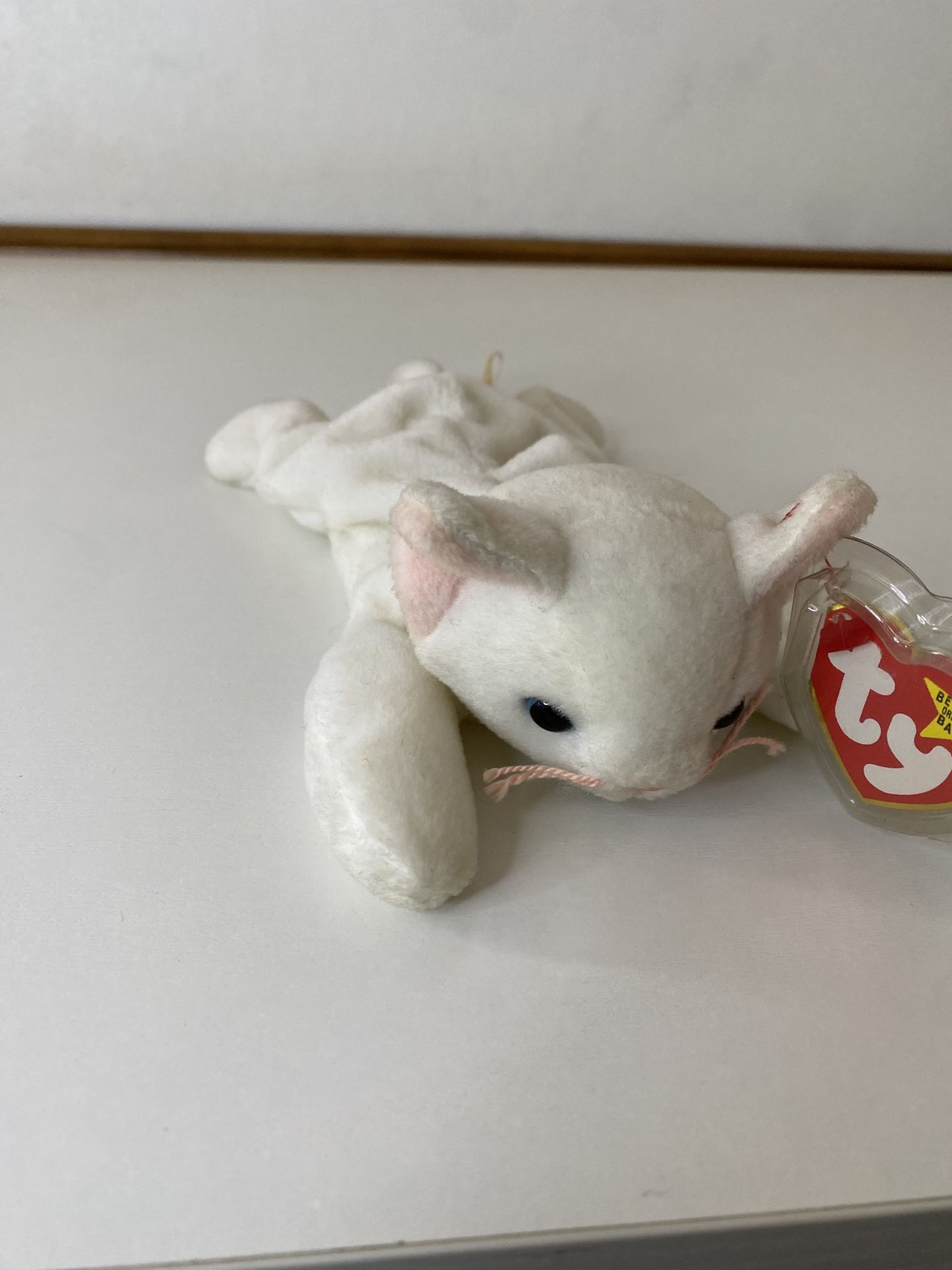 Ty Beanie Baby - FLIP the White Cat 7.5" Plush Stuffed Animal Toy