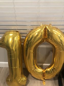 10 gold ballon 36”