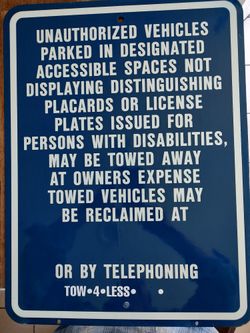 Unauthorized Vehicle Sign
