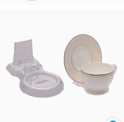 Tea Cup & Saucer Stands, Acrylic, Clear, Dozen