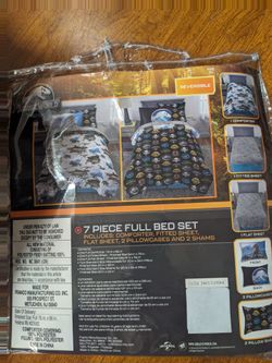 Jurassic World full size 7 piece bed set