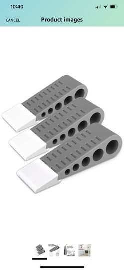 Door Stopper Rubber Door Stop Wedge Security Door Stops with Door Holder Rubber Door Stoppers Works On All Floor Types and Carpet Heavy Duty Door Jam