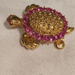 Gorgeous Vintage Turtle Brooch (No Markings)
