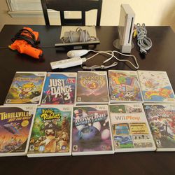 "Wii" GAME CONSOLE + GAMES BUNDLE