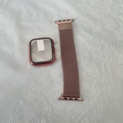 Apple Watch Band  42mm 44mm & Case Rose Gold Series 1-2-3-4-5-6 gold