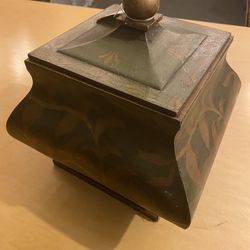 New Decorative Olive Green/Gold Hand Painting Box