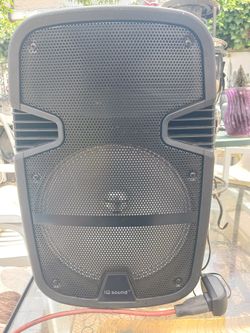 Party SPEAKER. iQ sound. Good Working Condition. Great Loud Sound Quality. Deep Bass. Works With Power Adapter (Included). Clean And Neat. On Wheels. 
