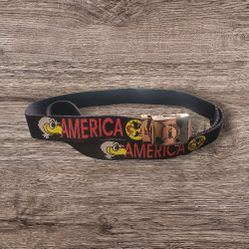 Belt • Soccer Team America Club • Show Off Your Love & Loyalty  For Your Team • Made In Mexico • Unisex  • Vibrant Black and Yellow Color • Measures 5
