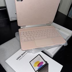 GreenLaw for iPad 11th(A16,2025)/10th(2022) Generation Case with Keyboard, Magic-Style Keyboard Stand, 7 Color Backlit, Stain-Resistant Surface, Multi