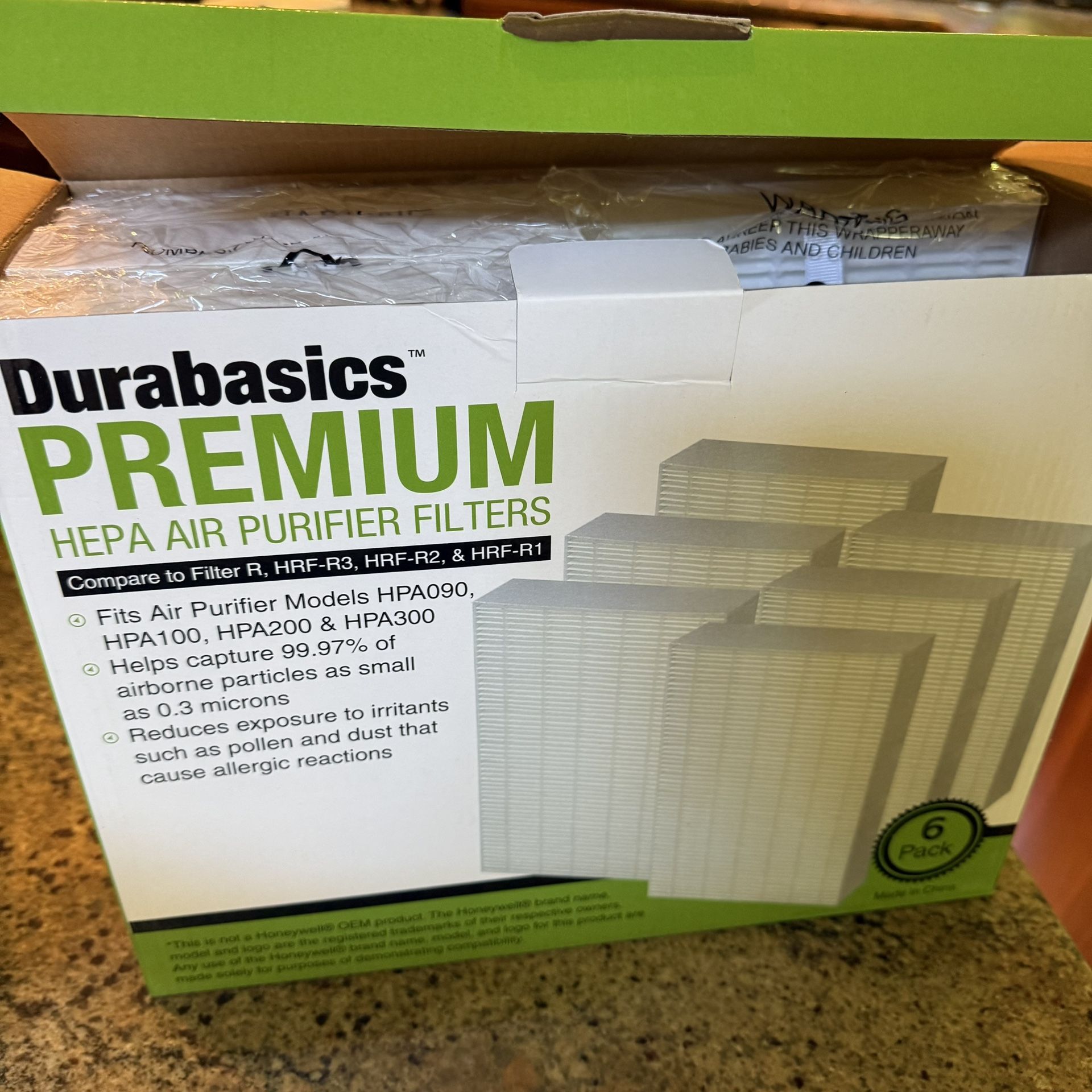 Durabasics Premium Hepa Air Purifier Filters Honeywell HRF-R3 Compatible