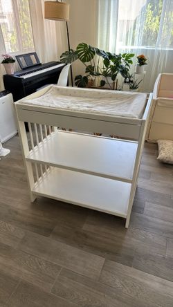 Wooden baby changing station