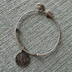 Alex & Ani “Sister" Silver Tone Charm Bangle Bracelet