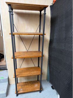 Wood and Metal bookshelf (two)