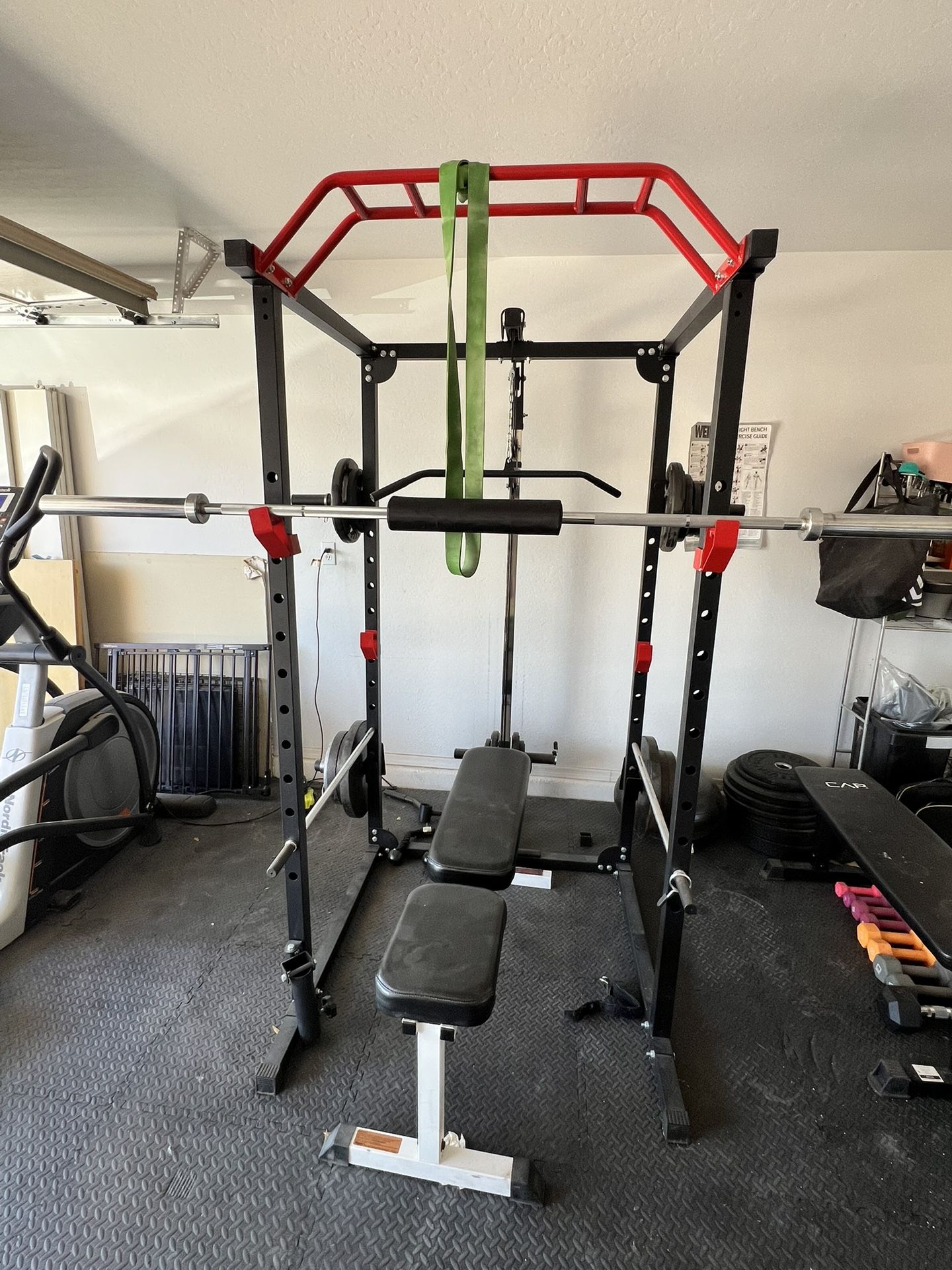Power Rack With Bench And Weights Included