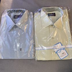 two men's dress shirts from the brand Buck Up International Clothing size 42