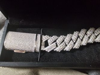 20mm X 8 Inch Moissanite 925 Bracelet