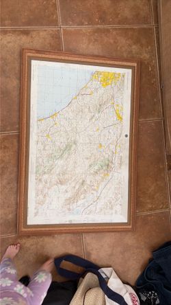 Topographical map of Santa Ana