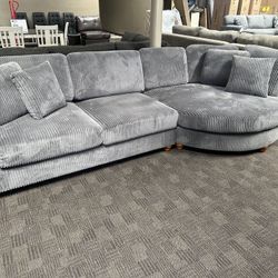 Charcoal Grey Cuddler Sectional 
