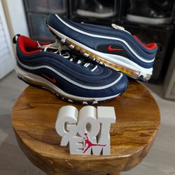 Size 13 Men's 
Nike Air Max 97 
Habanero Red Midnight Navy 921826-403