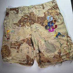Gallery Dept. Kenzi "Chocolate Chip" Camo G Multi- Patch Cargo Shorts