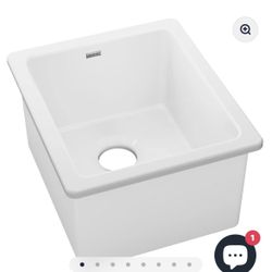 White Elkay Undermount Bar Sink