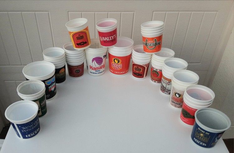 Vintage 1980's Casino Cups Atlantic City Casino Collectibles! 