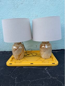 Vintage MCM Mid-Century Modern Ginger Jar Table Lamps – Pair