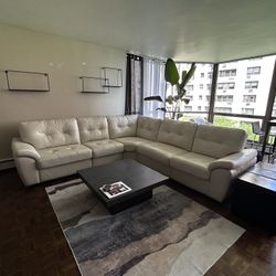 Penny Mustard Leather Sectional