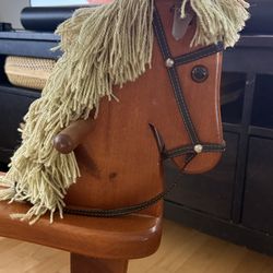 Wooden rocking horse