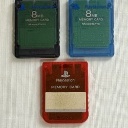 PS2 PlayStation 2 Memory Cards Genuine Sony