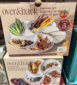 Over & Back Stoneware Serving Bowl Set 5pc