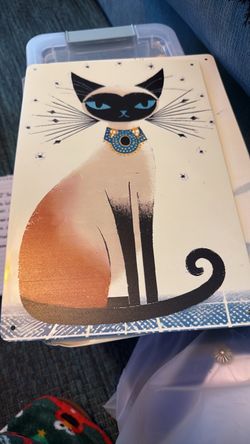 Siamese cat metal wall art