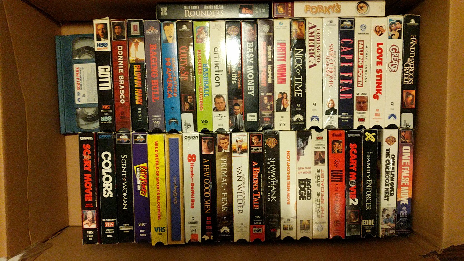 43 Assorted VHS Movies and Working VHS player