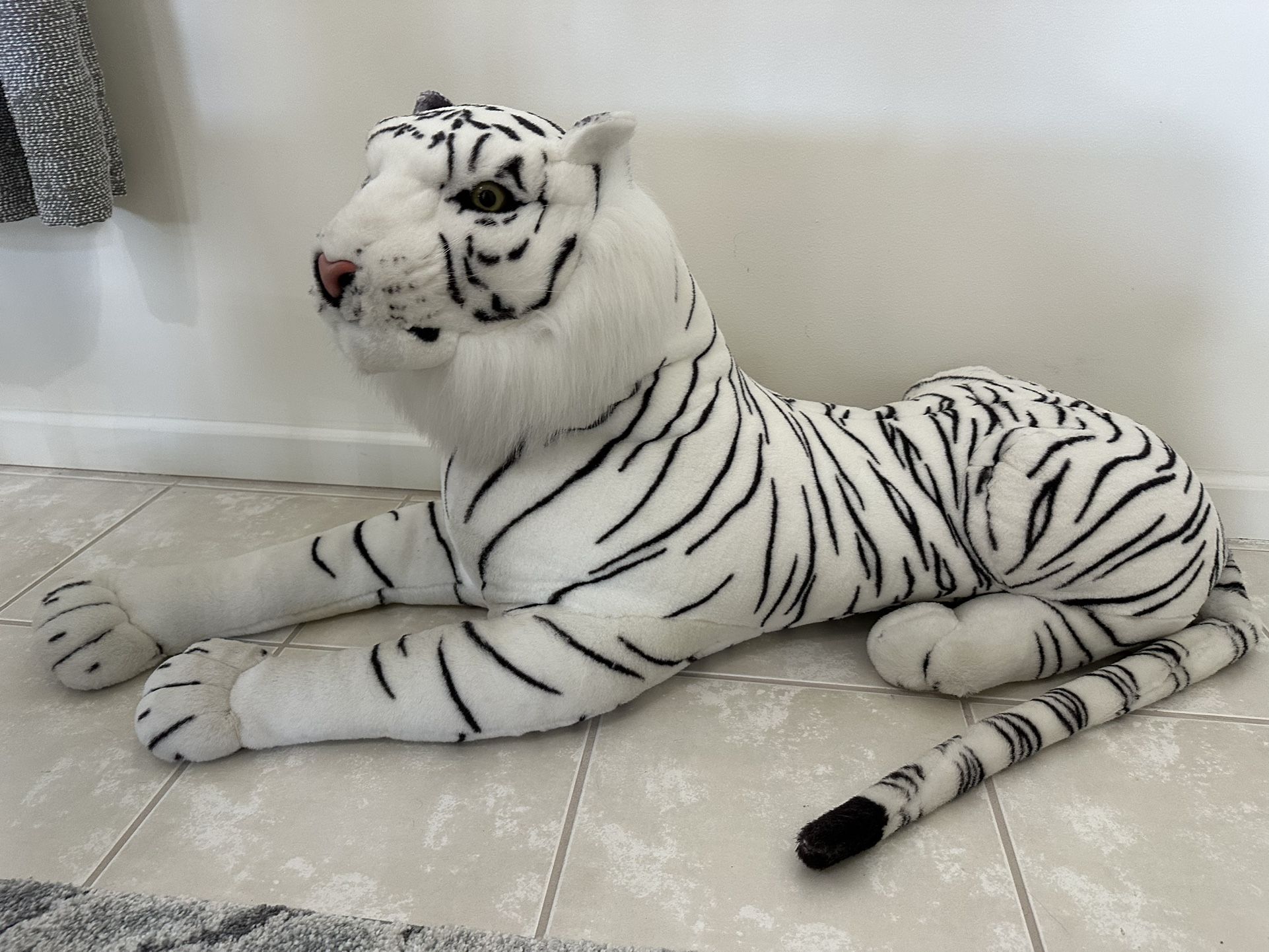 Large White Tiger, Stuffed Animal