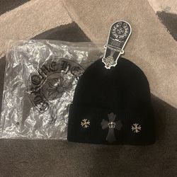 Chrome Black And Silver Beanie 