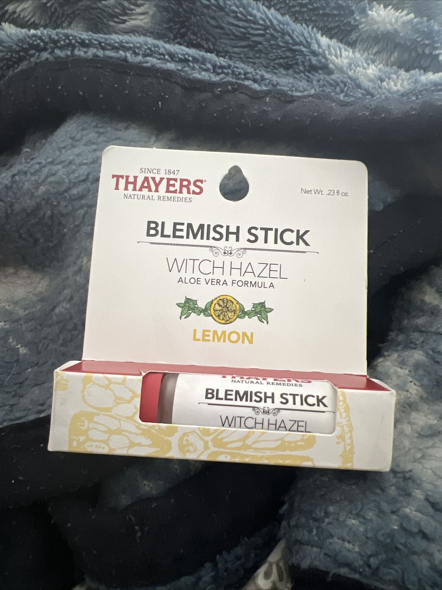 Thayers Blemish Stick  Witch Hazel with Aloe Vera Lemon 0.23 fl oz New In Box