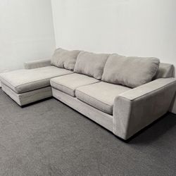 Oversized Chaise Sectional Couch - Prestige - Retails for 2.1k - Can Deliver - Good As New!